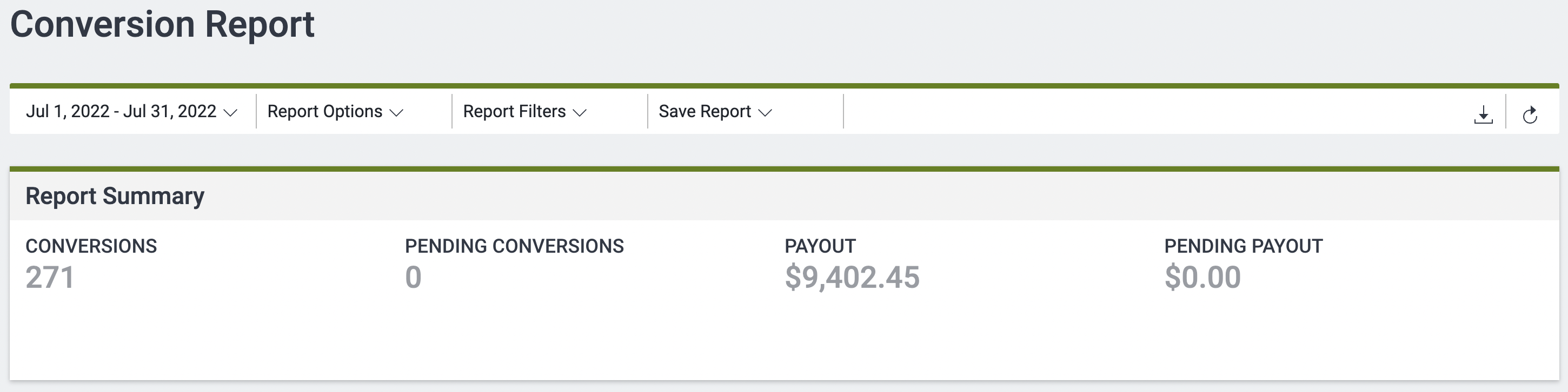 Affiliate income proof