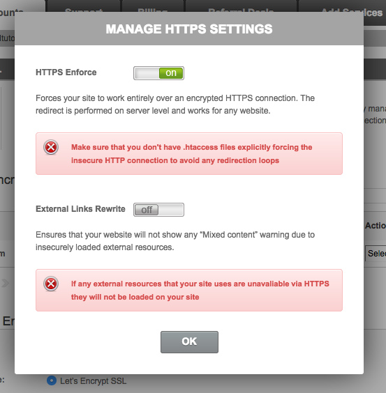 Force HTTPS