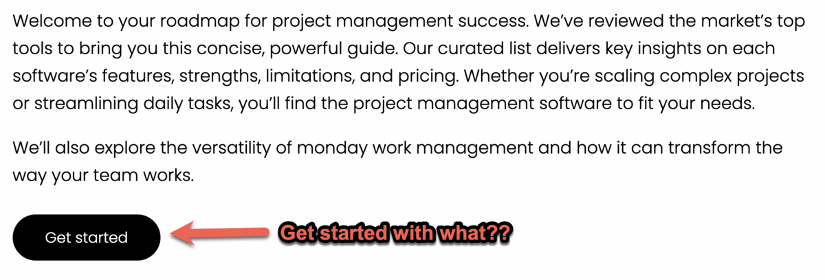 Monday's poor blog content introduction