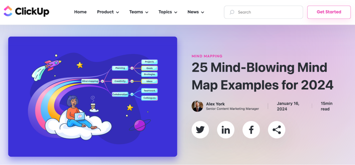 Example of SEO content on ClickUp's blog