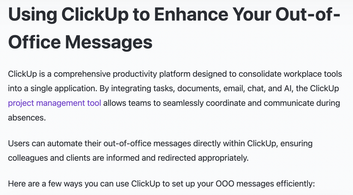 An example of product-led content on ClickUp's blog