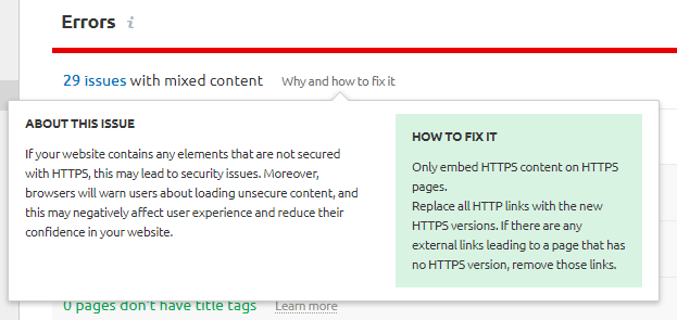 Fixing Technical Issues SEMrush
