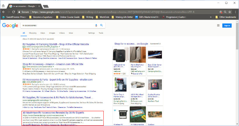 White hat SEO results